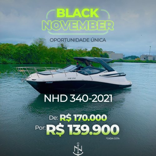 Black November Internáutica Easy ⚓🔥Aproveite o melhor do mar com a NHD 340 (2021), conforto, pr